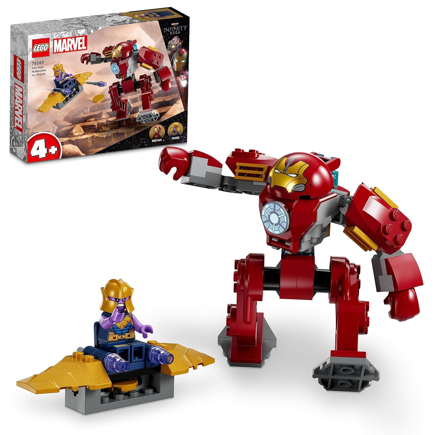 LEGO Marvel Iron Man Hulkbuster vs. Thanos Building Kit for Ages 5+