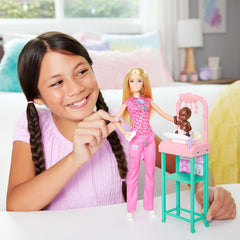 Barbie Baby Doctor Playset With Brunette Fashion Doll, 1 Baby Doll And Accessories For Kids Ages 3+