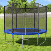 REZNOR 8 Feet Trampoline with Enclosure Safety Net & Jumping Pad for Children Kids & Adults, Multicolor