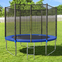REZNOR 8 Feet Trampoline with Enclosure Safety Net & Jumping Pad for Children Kids & Adults, Multicolor