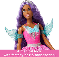 Barbie 7-Inch Long Hair Brooklyn Doll With 2 Fantasy Pets & Dress, From A Touch Of Magic For Kids Ages 3+