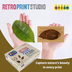 FLO Toys Retro Print Studio Create Beautiful Nature’S Prints Of Leaves And Floral Patterns For Kids Ages 8+