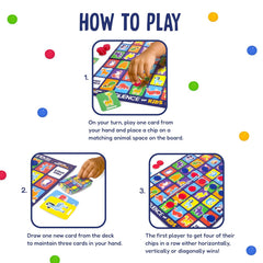 Funskool Goliath Games Sequence Junior for Kids Easy-to-Learn Board Game, 2-4 Players, For Ages 4 Years & Up