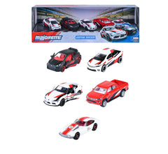 Majorette Japan Racer 5 Pack Set - Licensed Toyota Models Metal Toy Car with Freewheel, Suspension & Opening Parts for Kids & Collectors