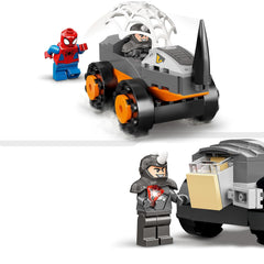LEGO Marvel Spidey and His Amazing Friends Hulk vs. Rhino Truck Showdown Building Kit for Ages 4+