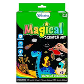 Skillmatics Magical Scratch Art Book for Kids - Dinosaurs, Craft Kits & Supplies, DIY Activity & Stickers, Gifts for Toddlers, Girls & Boys Ages 3, 4, 5, 6, 7, 8, Travel Toys