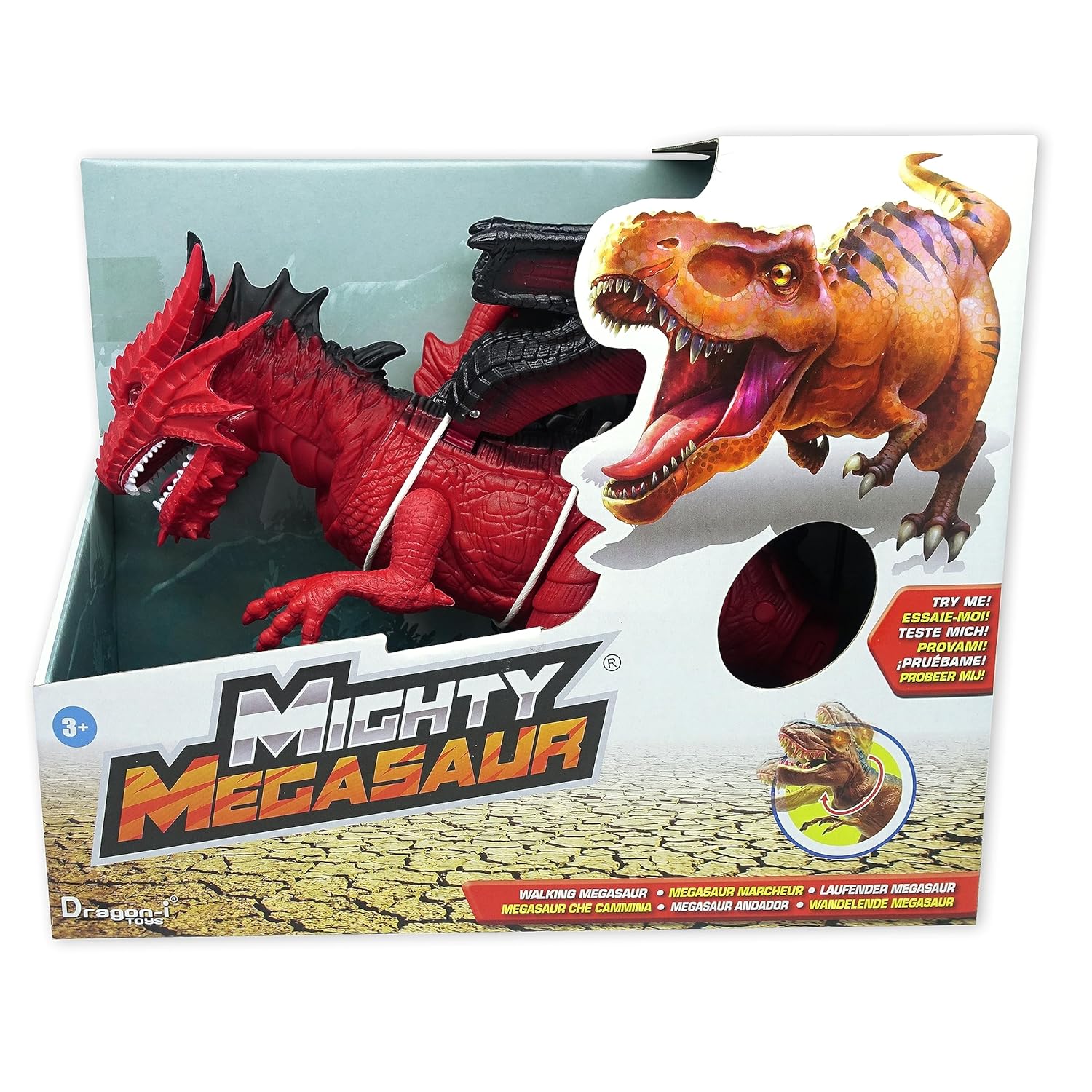 Dragon-I Mighty Megasaur Dragon with Lights and Sound For Kids Ages 3+, Red