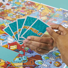 Hasbro Gaming Puzl It Pizza Party Competitive Puzzle Card Game for Ages 7 and Up
