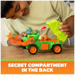 PAW Patrol The Dino Film Rocky's Dino Rescue Recycler Action Car Figure For Kids 3 Years and Above