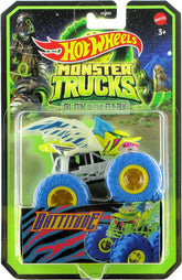Hot Wheels Glow in The Dark 1:64 Scale Battitude Monster Truck for Ages 3+