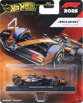 Hot Wheels Race Team McLaren F1 Team (#4) 1:64 Scale Premium Die-Cast Formula 1 Collectible Toy Race Car with Real Riders Tires & Metal/Metal Body & Chassis for Collectors