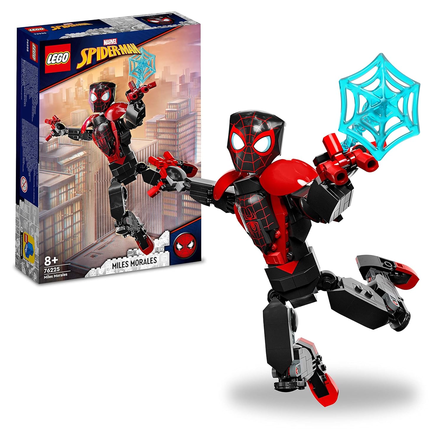 LEGO Marvel Miles Morales Figure Building Kit for Ages 8+