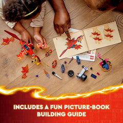 LEGO NINJAGO Kais Source Dragon Battle Toy Adventure Building Kit For Ages 4+