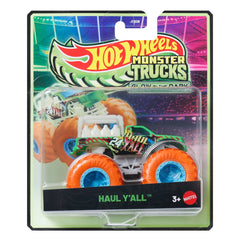 Hot Wheels 1:64 Scale Monster Trucks Glow-in-the-Dark Haul 'Y' All Toy Truck for Ages 3+