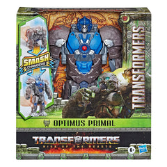 Transformers Rise of The Beasts Movie 9-inch Smash Changer Optimus Primal Action Figure for Ages 6 Years and up