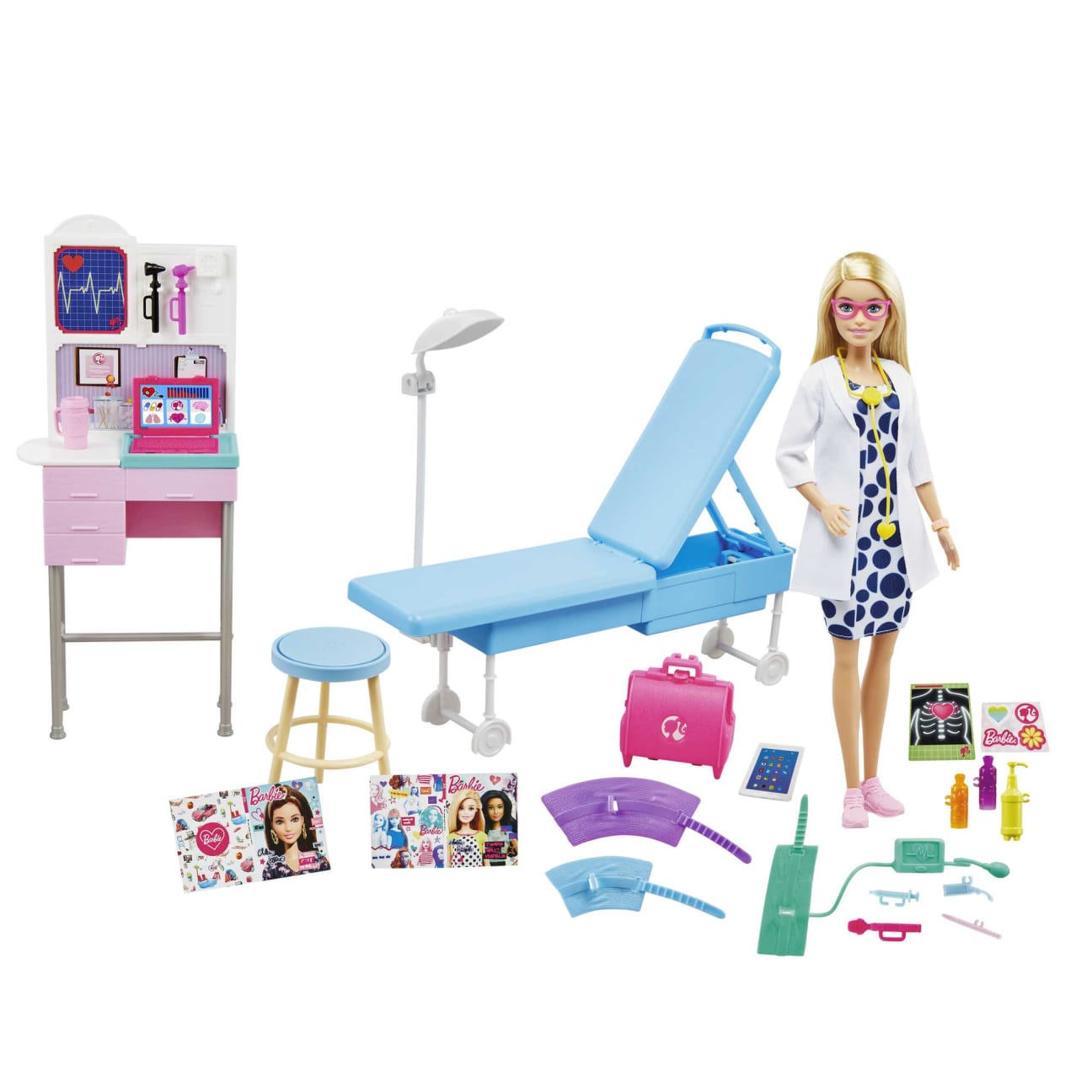 Barbie Medical Doctor Doll with Doctor Accessories & Playset for Kids Ages 3+