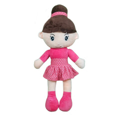 Play Hour Bella Rag Doll Plush Soft Toy Wearing Pink Polka Dot Frock for Ages 3 Years and Up, 65cm
