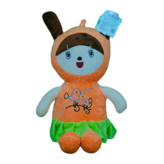 Play Hour Coco Rag Doll Plush Soft Toy Wearing Orange Frock for Ages 3 Years and Up, 45cm