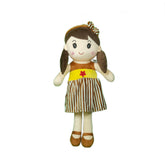 Play Hour Winky Rag Doll Plush Soft Toy Wearing Brown Dress for Ages 3 Years and Up, 60cm