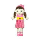 Play Hour Cute Rag Doll Plush Soft Toy Wearing Pink & White Stripes Frock for Ages 3 Years and Up, 60cm
