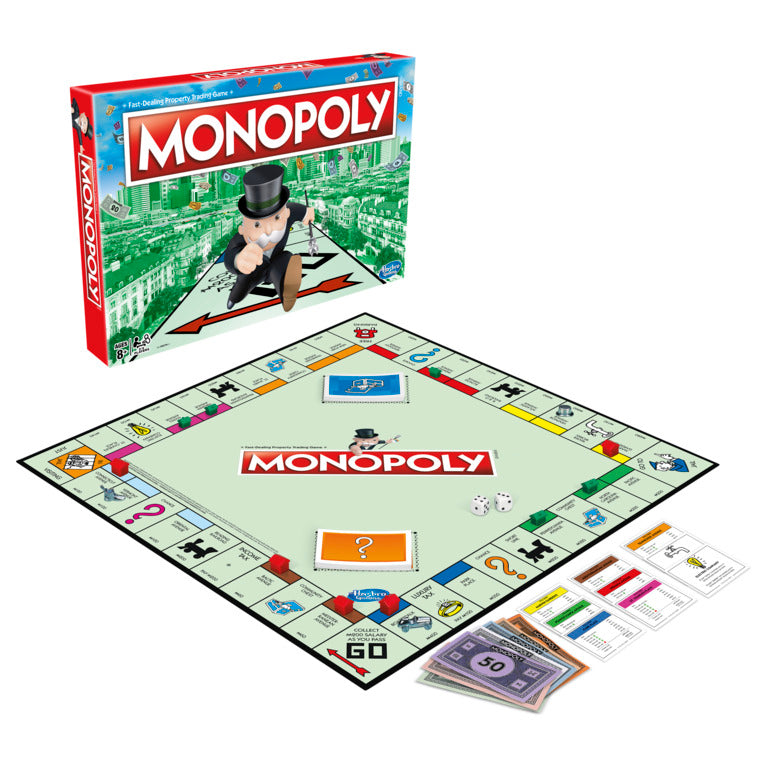 Monopoly Game, Classic Family Board Game for 2 to 6 Players, for Kids Ages  8 and Up