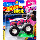 Hot Wheels 1:64 Scale Barbie Volkswagen Drag Bus 2026 Monster Trucks Diecast Truck with Crushable Car for Ages 3+ (JHY73)