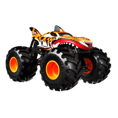 Hot Wheels 1:24 Scale Oversized Monster Truck Tiger Shark Die-Cast Toy Truck with Giant Wheels and Cool Designs
