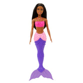 Barbie Dreamtopia Black Hair Mermaid Doll With Multi-Colored Purple Mermaid Tail for Kids Ages 3+
