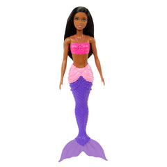 Barbie Dreamtopia Black Hair Mermaid Doll With Multi-Colored Purple Mermaid Tail for Kids Ages 3+
