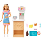 Barbie Skipper Doll and Snack Bar Playset with Counter, Color-Change Sundae and 8 Additional Accessories for Kids Ages 3+