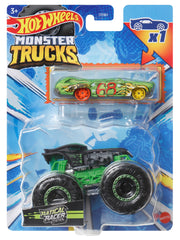 Hot Wheels 1:64 Scale Monster Trucks Ratical Racer Vehicle Pack of 2