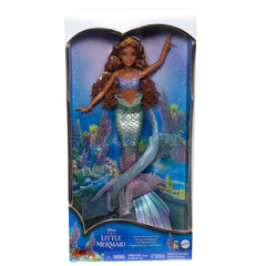 Disney The Little Mermaid Deluxe Mermaid Ariel Doll with Iridescent Tail, Hair Jewelry Beads and Doll Stand for Kids Ages 3+