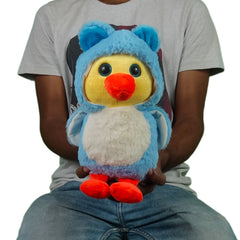 Play Hour Hoodie Duck Plush Soft Toy for Ages 3 Years and Up - Blue, 25cm