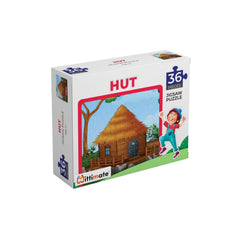 Mittimate Hut Jigsaw Puzzle – 36-Piece Cardboard Puzzle for Kids (Ages 4-6) | Fun, Learning & Perfect Birthday Gift