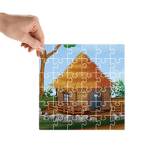 Mittimate Hut Jigsaw Puzzle – 36-Piece Cardboard Puzzle for Kids (Ages 4-6) | Fun, Learning & Perfect Birthday Gift