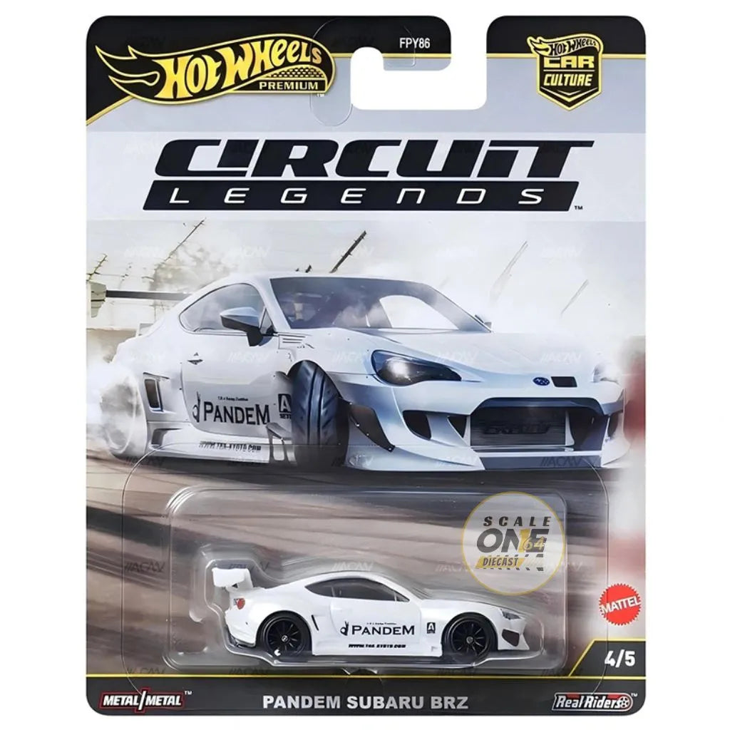 Hot Wheels Car Culture 1:64 Scale Premium Circuit Legends Pandem Subaru BRZ Toy Car for Ages 4+