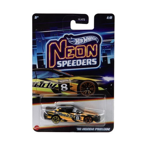Hot Wheels Neon Speeder 2025 Edition 1:64 Scale 98 Honda Prelude Die-Cast Vehicles For Ages 3+