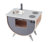 Kiddies Kingdom Toy Kitchen - White + Natural, Blossom Pink, Classic Grey Imaginative Play For Ages 3 and Above