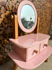 Kiddies Kingdom Princess Mini Vanity Imaginative Play For Ages 3 and Above