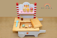 Kiddies Kingdom Ice Cream Cart Imaginative Play For Ages 3 and Above