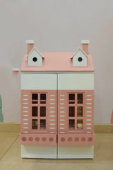 Kiddies Kingdom Wooden Dollhouse - Doors and lift Imaginative Play For Ages 3 and Above