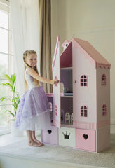 Kiddies Kingdom Dollhouse with drawers Imaginative Play For Ages 3 and Above