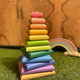 Kiddies Kingdom Wooden Pyramid Stacker DIY Kit For Ages 3 and Up