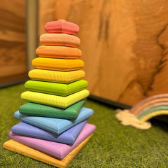 Kiddies Kingdom Wooden Pyramid Stacker DIY Kit For Ages 3 and Up