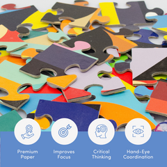 Mittimate Zentangle Jigsaw Puzzle – 36-Piece Cardboard Puzzle for Kids (Ages 4-6) | Fun, Learning & Perfect Birthday Gift