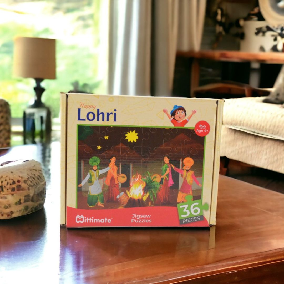 Mittimate Lohri Jigsaw Puzzle – 36-Piece Cardboard Puzzle for Kids (Ages 4-6) | Fun, Learning & Perfect Birthday Gift