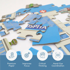 Mittimate Hospital Jigsaw Puzzle – 36-Piece Cardboard Puzzle for Kids (Ages 4-6) | Fun, Learning & Perfect Birthday Gift