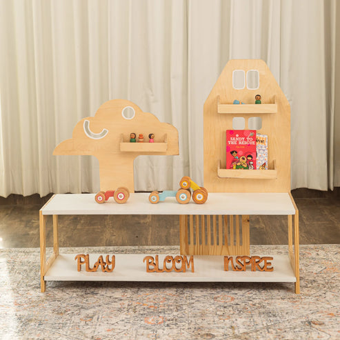 Kiddies Kingdom Montessori Infact Cloud Shelf Organisers For Ages 3 and Above