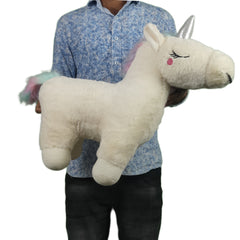 Play Hour Miss Unicorn Plush Soft Toy for Ages 3 Years and Up - White, 45cm