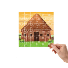 Mittimate Mud House Jigsaw Puzzle – 36-Piece Cardboard Puzzle for Kids (Ages 4-6) | Fun, Learning & Perfect Birthday Gift